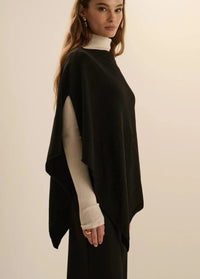 Favorite Daughter The Everyday Poncho - Black-Hand In Pocket