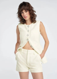 Favorite Daughter The Favorite Mini Short - Pearl-Hand In Pocket