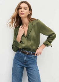 Favorite Daughter The Lily Top - Smoketree-Hand In Pocket