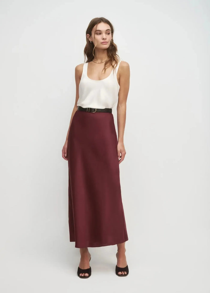 Favorite Daughter The Favorite Skirt- Vino-Hand In Pocket