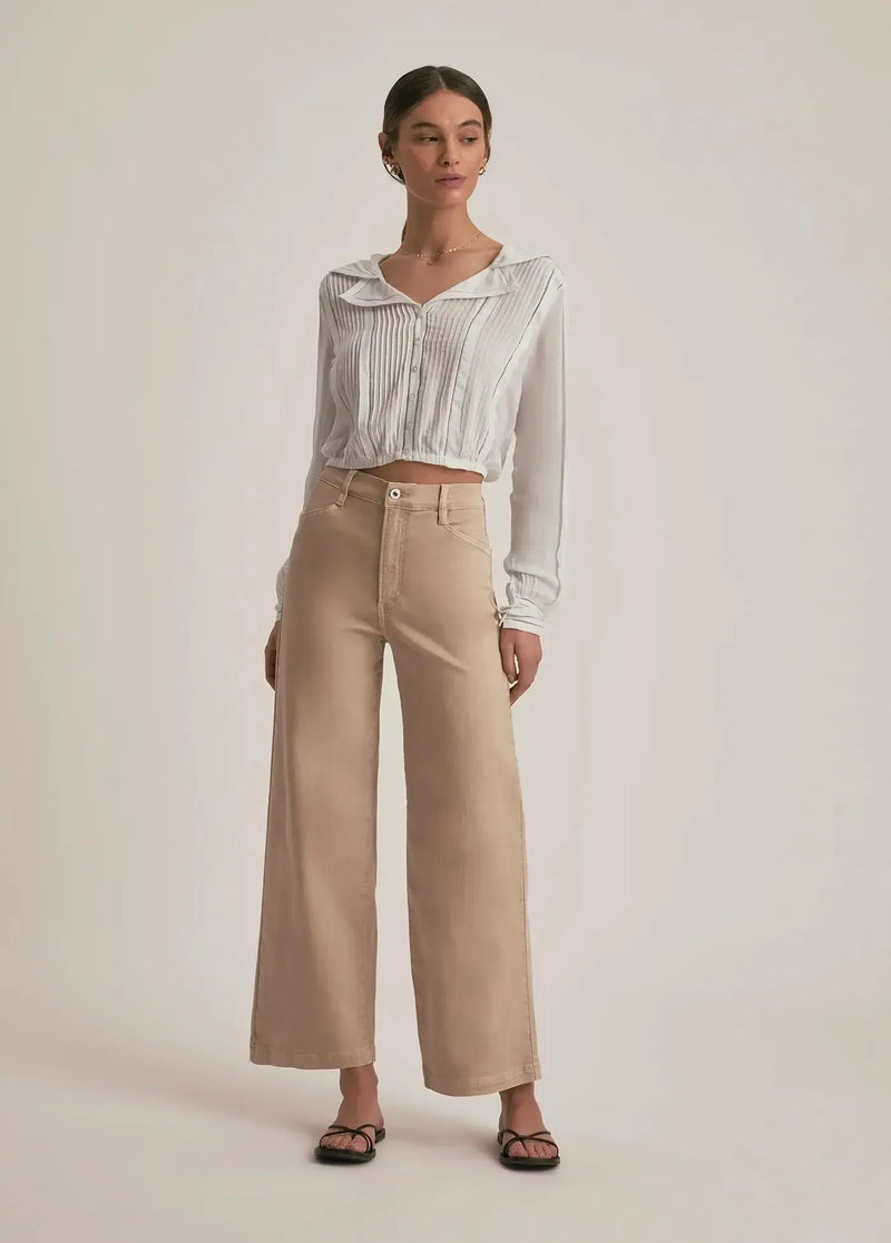 Favorite Daughter Mischa Wideleg Ankle - French Oak-Hand In Pocket