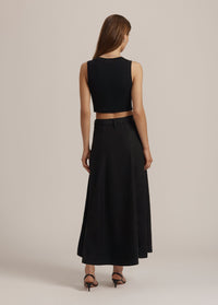 Favorite Daughter Lila Skirt - Jet Black-Hand In Pocket