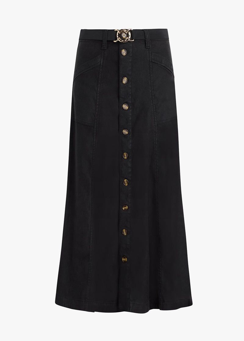 Favorite Daughter Lila Skirt - Jet Black-Hand In Pocket