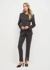 Favorite Daughter Split Decision Pant- Coffee-Hand In Pocket
