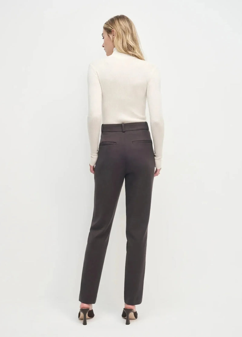 Favorite Daughter Split Decision Pant- Coffee-Hand In Pocket