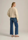 Favorite Daughter Cropped Collegiate Sweatshirt - French Oak-Hand In Pocket