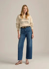 Favorite Daughter Cropped Collegiate Sweatshirt - French Oak-Hand In Pocket
