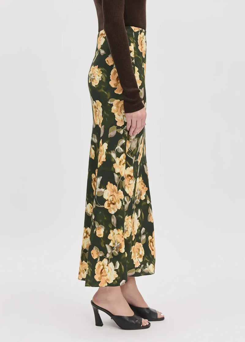 Favorite Daughter The Favorite Skirt - Golden Flowerbed-Hand In Pocket