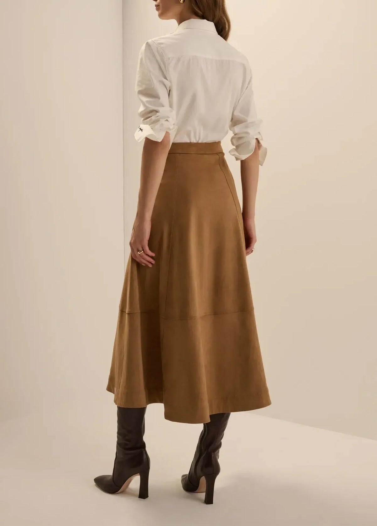 Favorite Daughter The Aspen Skirt - Camel-Hand In Pocket