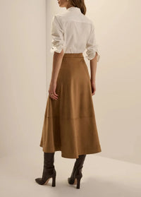 Favorite Daughter The Aspen Skirt - Camel-Hand In Pocket