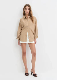 Favorite Daughter Ex Boyfriend Shirt - Oatmeal Stripe-Hand In Pocket