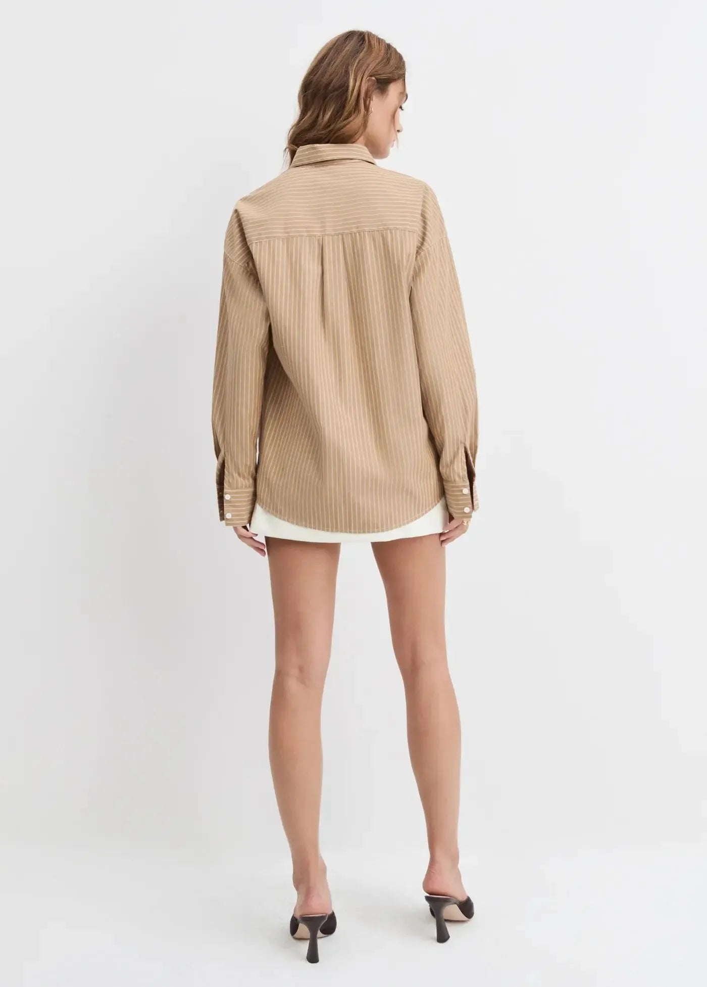 Favorite Daughter Ex Boyfriend Shirt - Oatmeal Stripe-Hand In Pocket