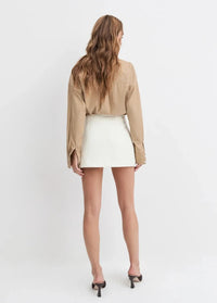 Favorite Daughter Ex Boyfriend Shirt - Oatmeal Stripe-Hand In Pocket