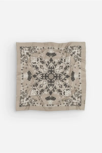 Cotton Bandana Scarf Taupe