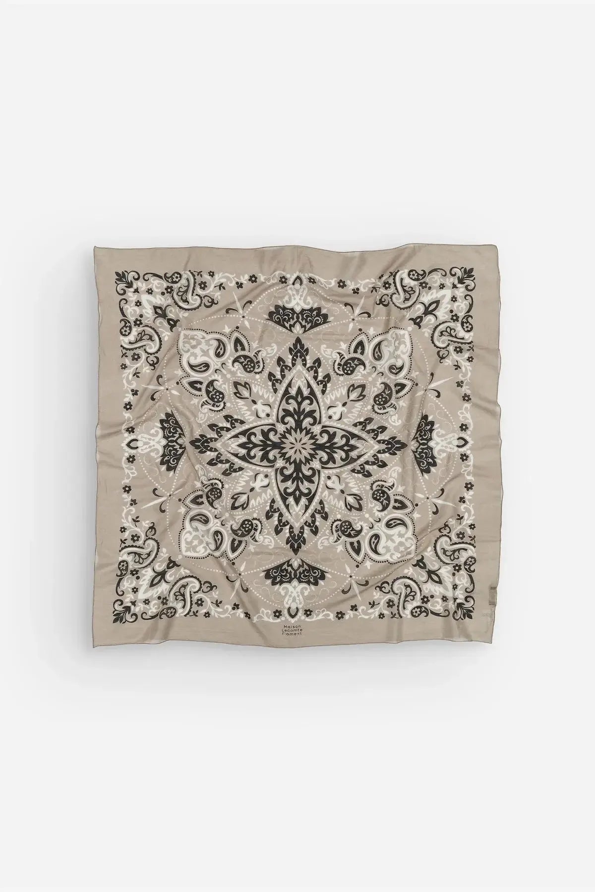 Cotton Bandana Scarf Taupe