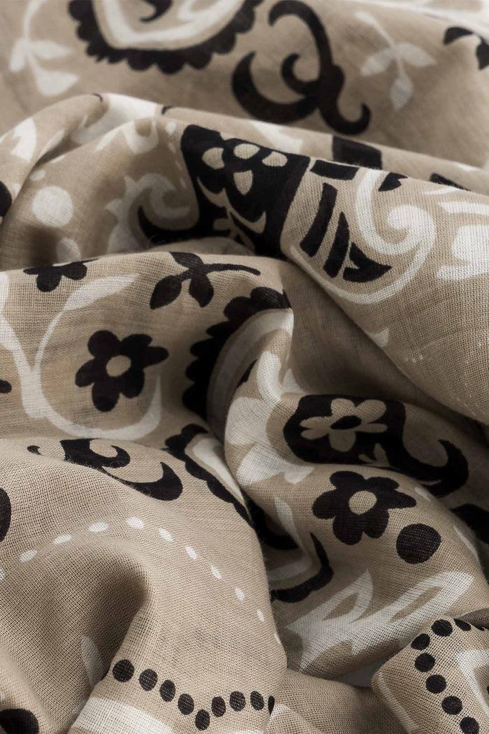 Cotton Bandana Scarf Taupe