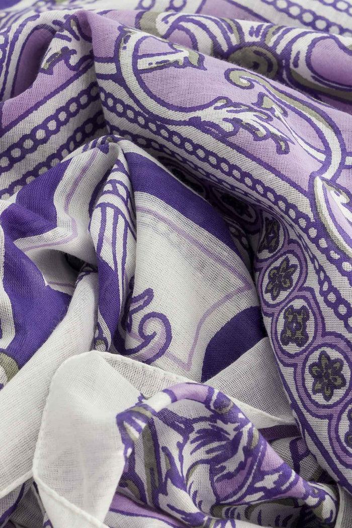 Mosaic Lilas Cotton Scarf