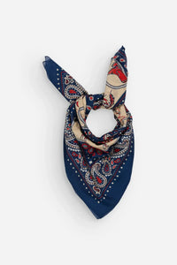 Estelle Rodeo Scarf - Navy-Hand In Pocket