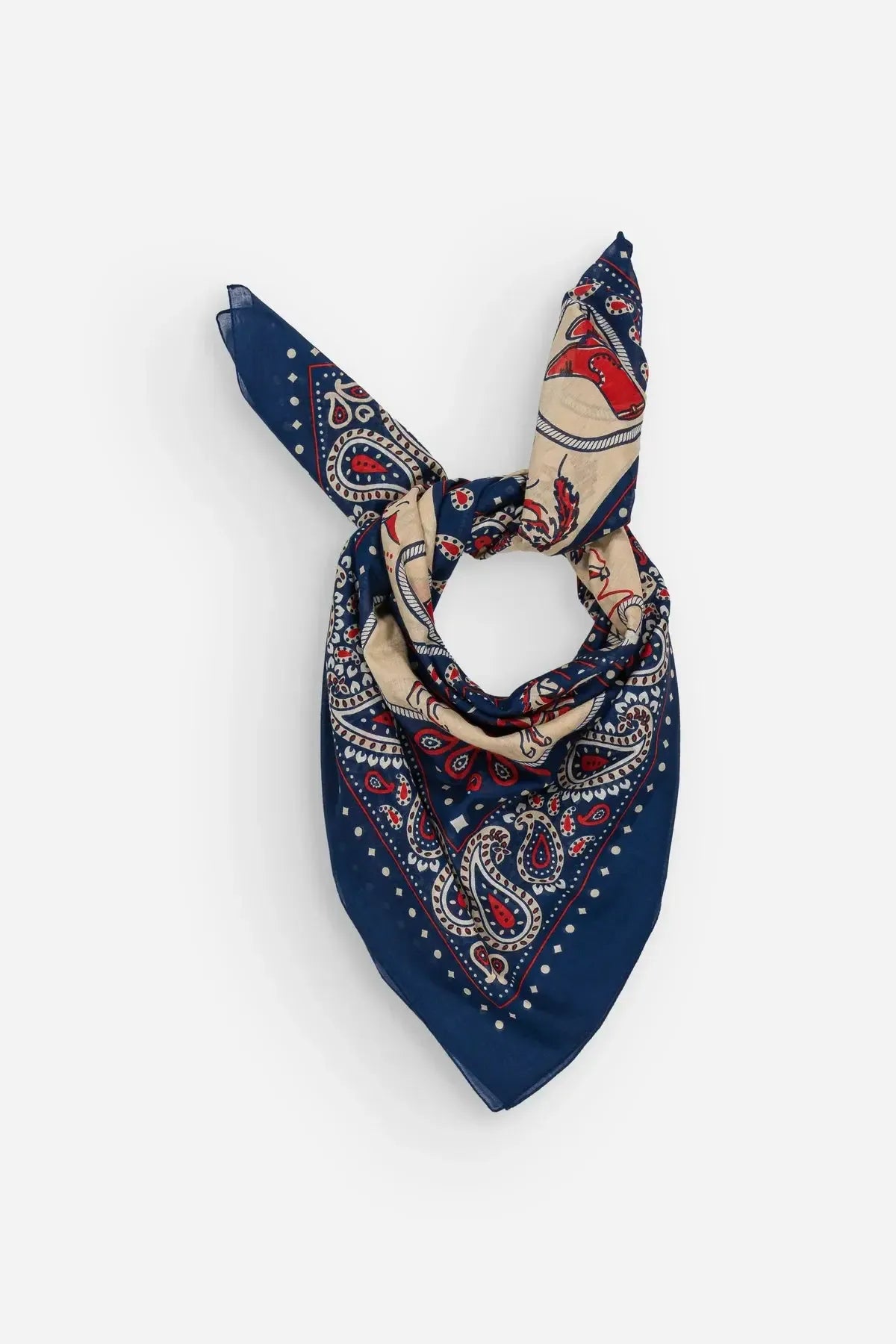Estelle Rodeo Scarf - Navy-Hand In Pocket