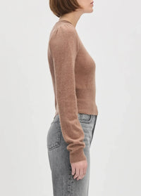 Favorite Daughter The Elena L/S Top - Mocha-Hand In Pocket
