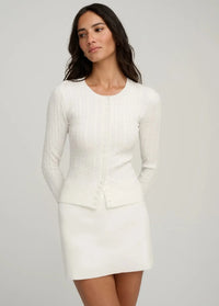 Favorite Daughter The Keepsake Cardigan - White-Hand In Pocket