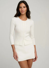 Favorite Daughter The Keepsake Cardigan - White-Hand In Pocket