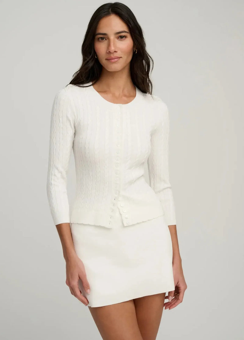 Favorite Daughter The Keepsake Cardigan - White-Hand In Pocket
