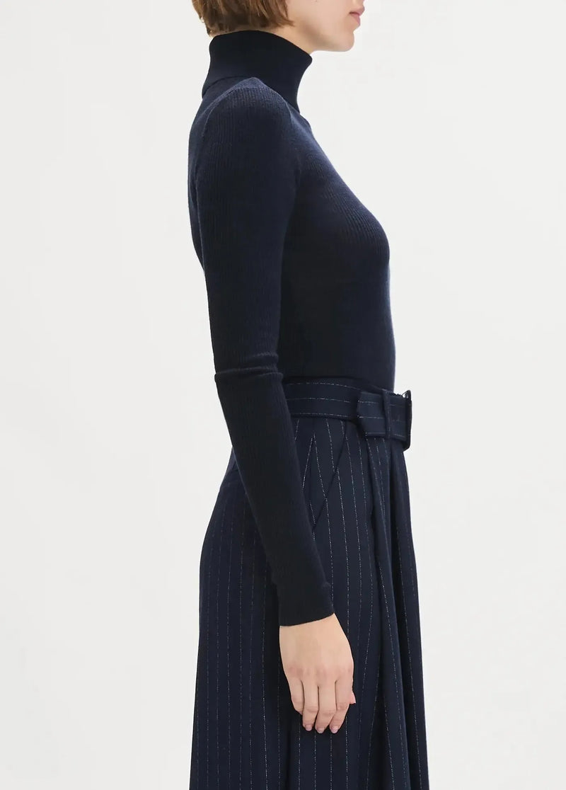 Favorite Daughter The Amelia L/S Top- Navy-Hand In Pocket
