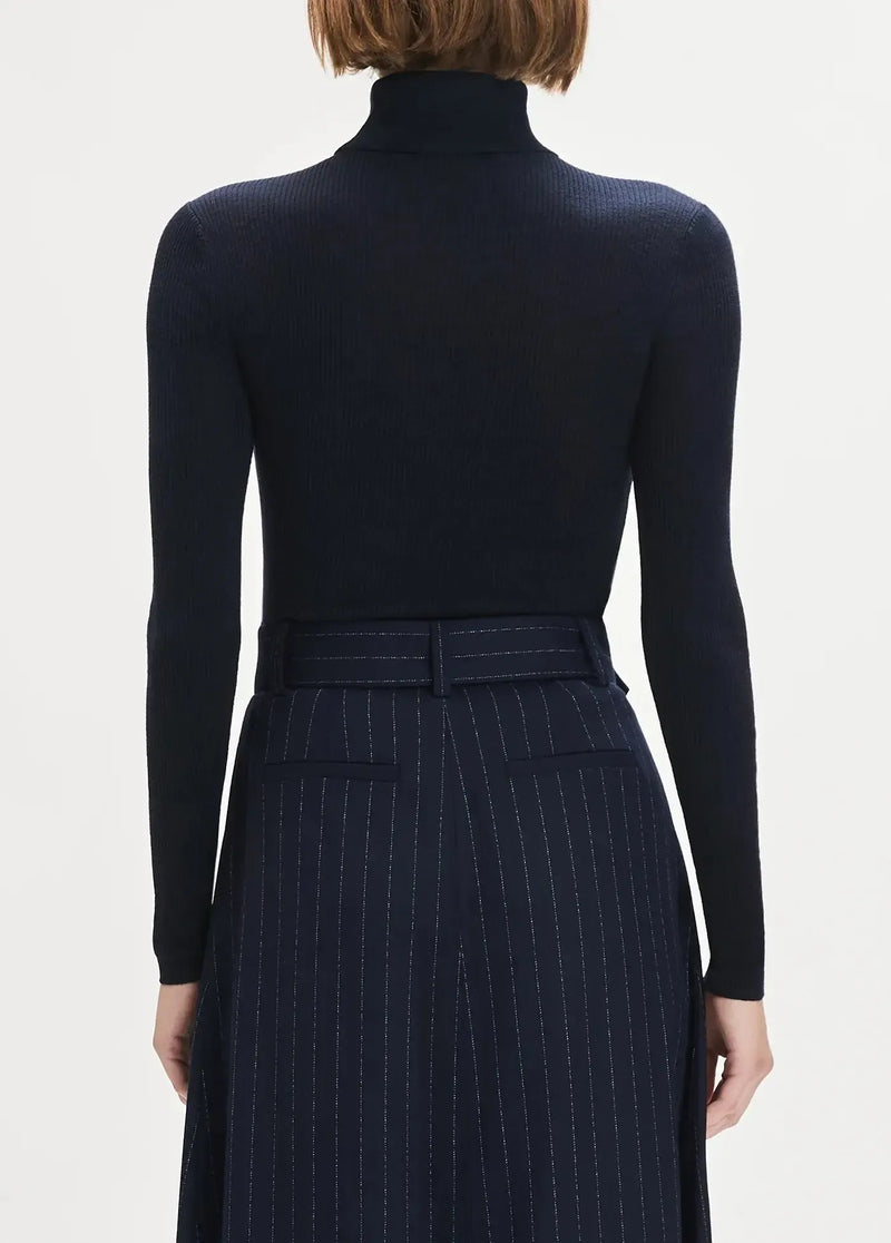 Favorite Daughter The Amelia L/S Top- Navy-Hand In Pocket