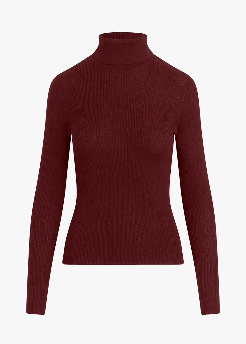 Favorite Daughter The Amelia L/S Top- Vino-Hand In Pocket
