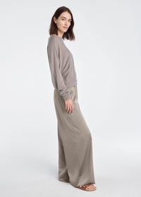 Favorite Daughter Everything Wide Leg Pant - Taupe-Hand In Pocket
