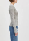 Favorite Daughter Take It Easy LS Top - Heather Grey-Hand In Pocket