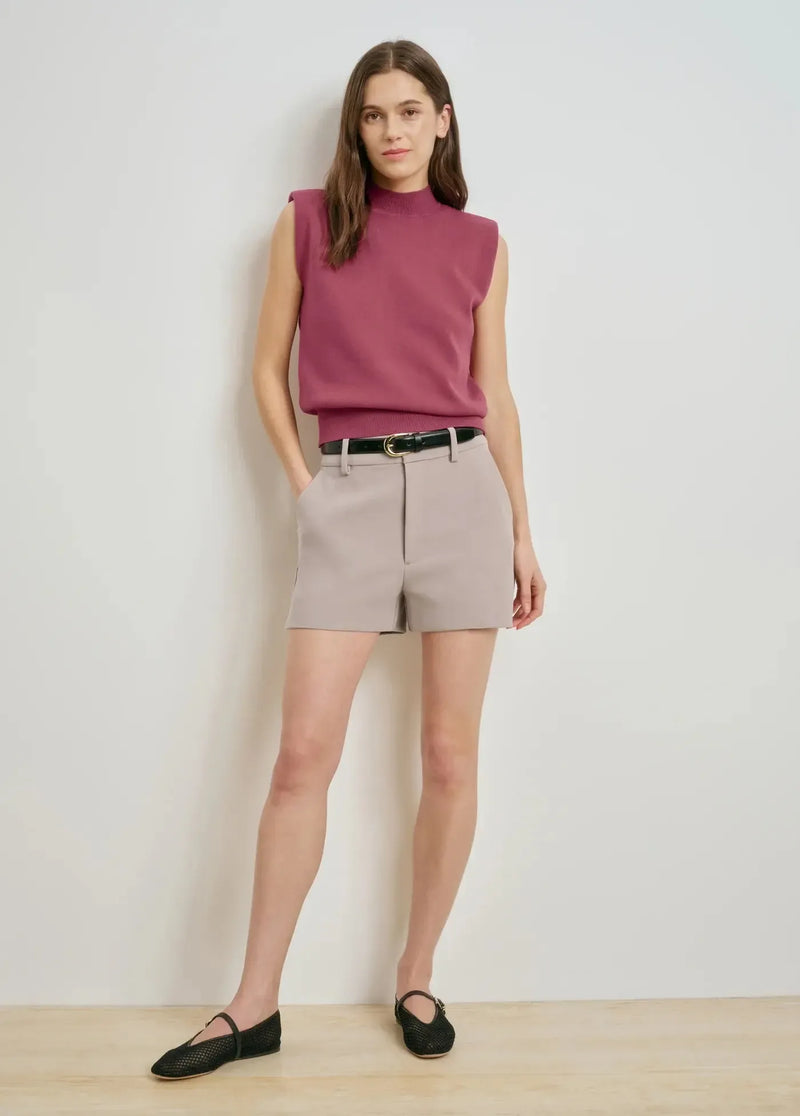 Favorite Daughter The Favorite Mini Short - Taupe-Hand In Pocket