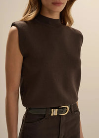 Favorite Daughter The Whitney Top - Espresso-Hand In Pocket