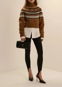 Favorite Daughter The Chalet Sweater - Camel Multi-Hand In Pocket