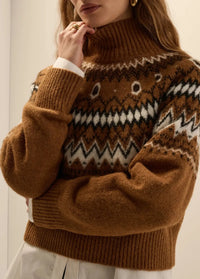 Favorite Daughter The Chalet Sweater - Camel Multi-Hand In Pocket