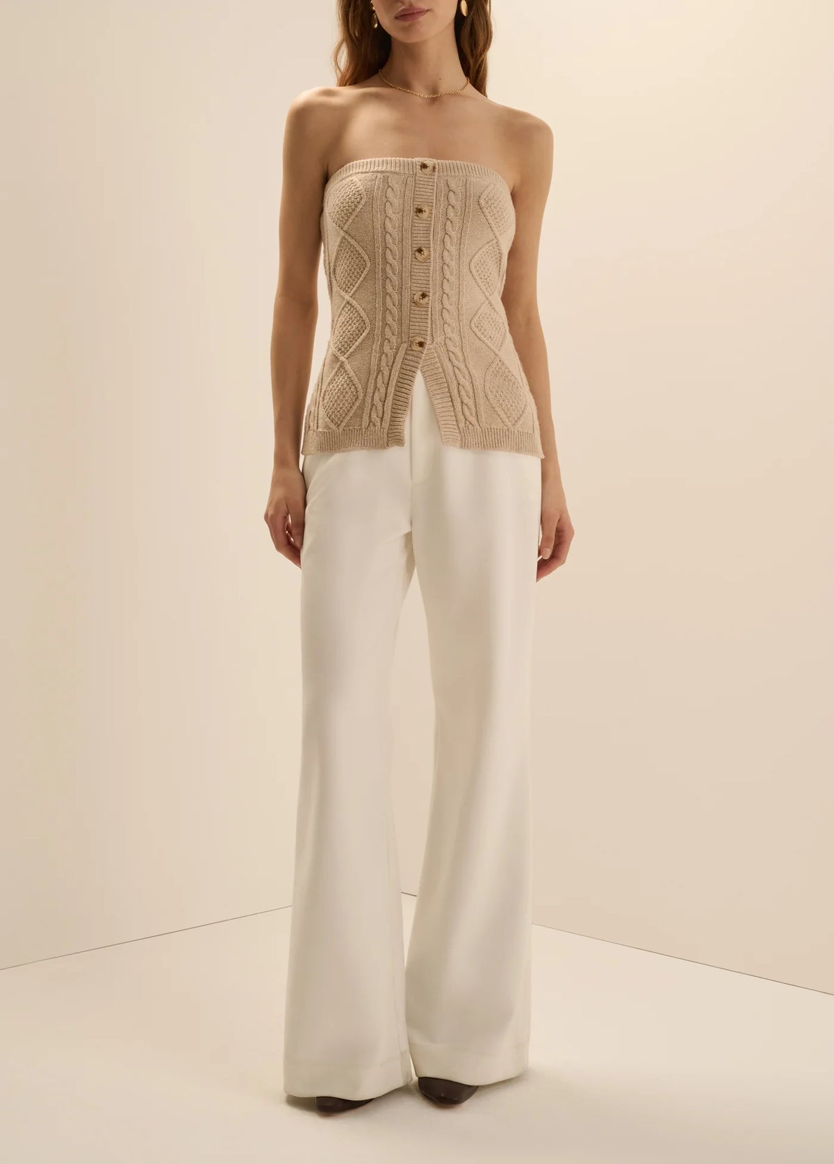 Favorite Daughter The Layla Bustier & Shrug - Cream