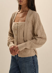 Favorite Daughter The Layla Bustier & Shrug - Cream