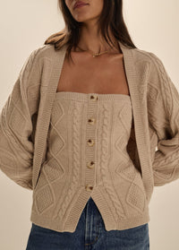 Favorite Daughter The Layla Bustier & Shrug - Cream