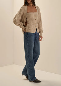 Favorite Daughter The Layla Bustier & Shrug - Cream