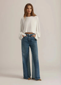 Favorite Daughter Making Me Blush Top - Ivory-Hand In Pocket