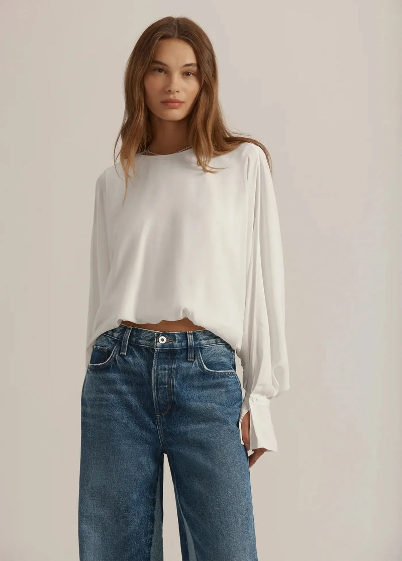 Favorite Daughter Making Me Blush Top - Ivory-Hand In Pocket