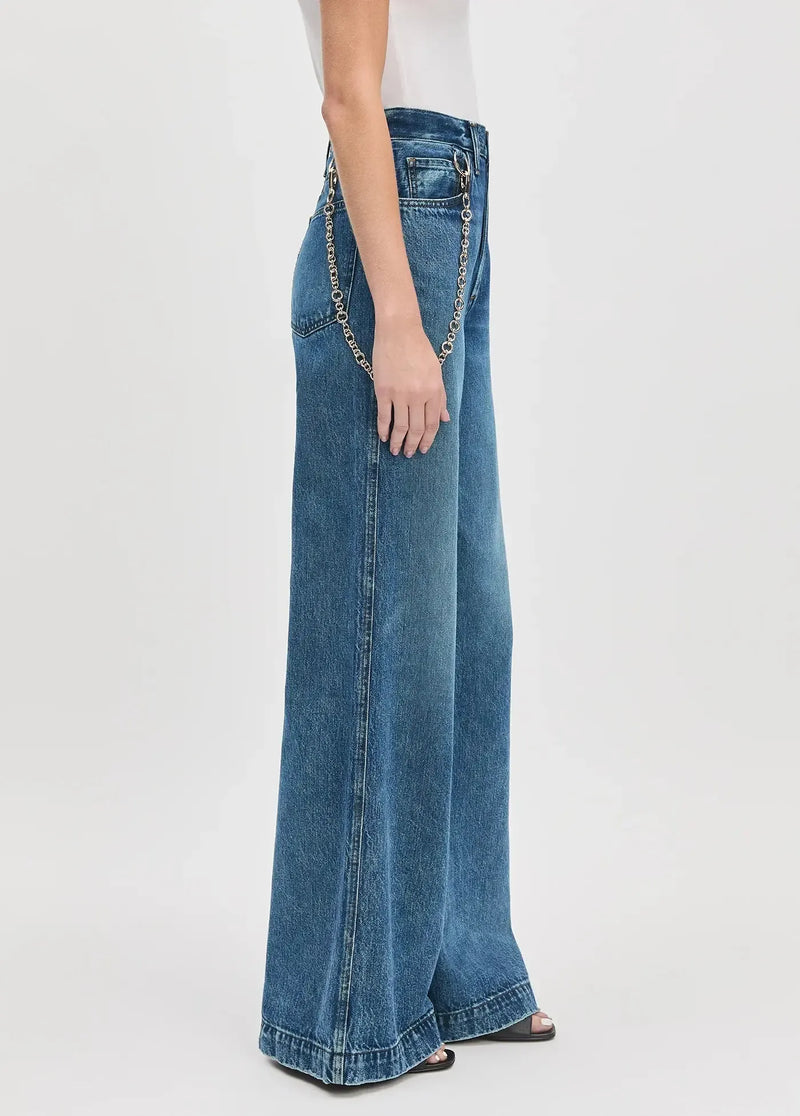 Favorite Daughter Masha Super High Rise Wide Leg-Dillion-Hand In Pocket