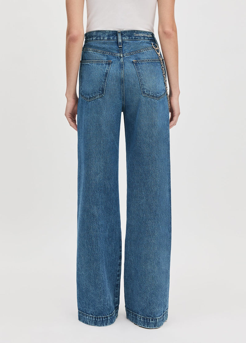 Favorite Daughter Masha Super High Rise Wide Leg-Dillion-Hand In Pocket