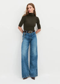 Favorite Daughter Masha Super High Rise Wide Leg-Dillion-Hand In Pocket