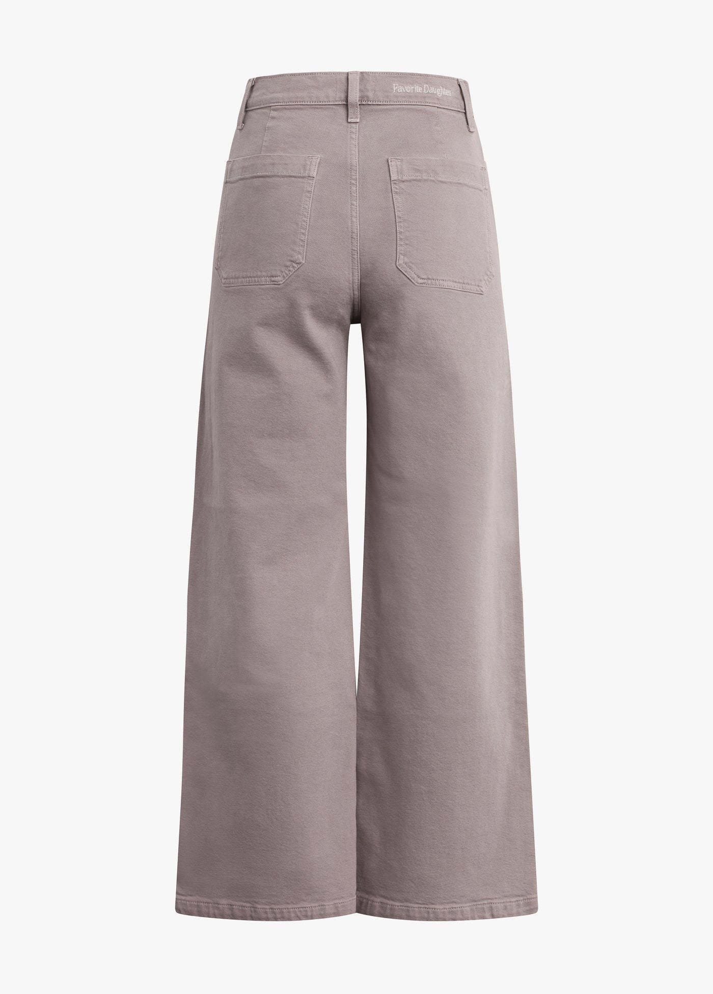 Favorite Daughter Mischa Wideleg Pant- Taupe-Hand In Pocket