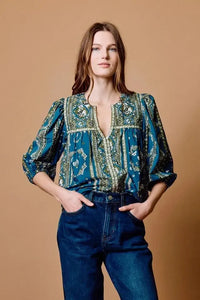 Cleobella Imogen Top - Fioren Print-Hand In Pocket
