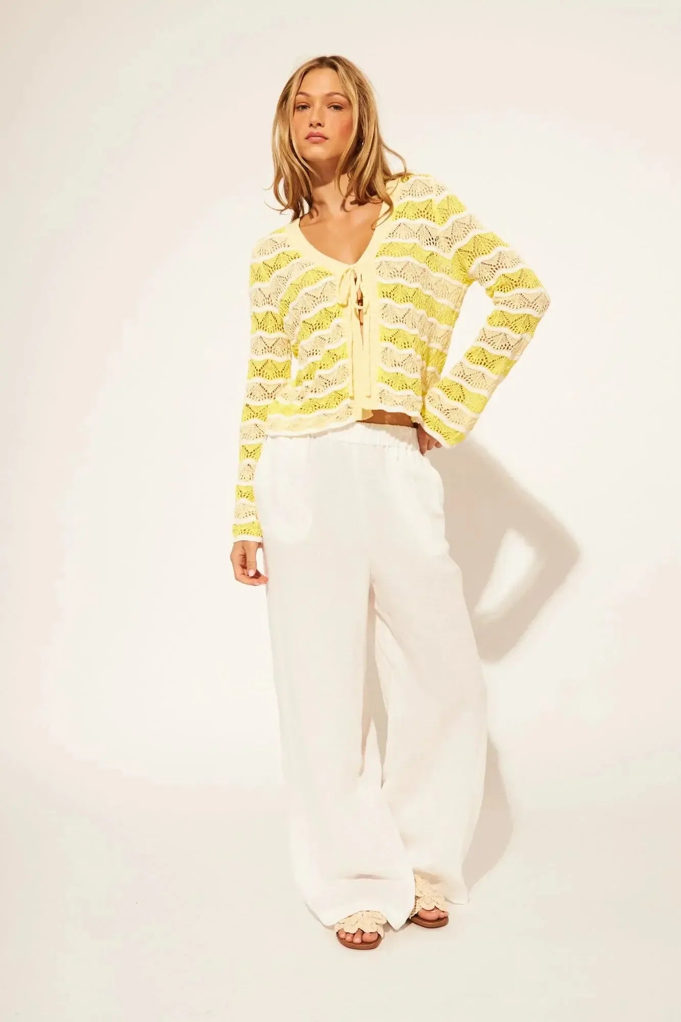 John & Jenn Gianni Sweater - Citronella-Hand In Pocket