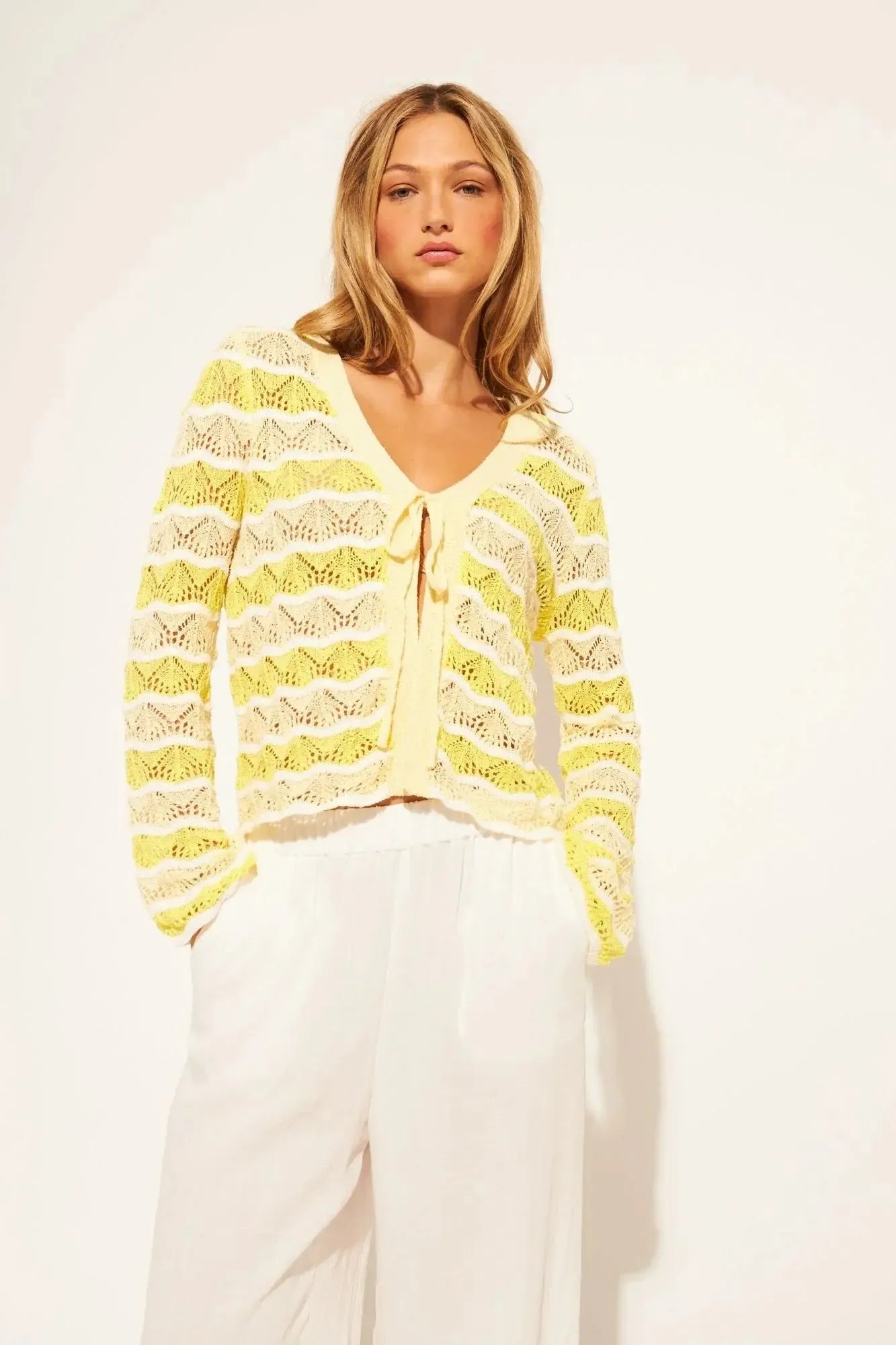 John & Jenn Gianni Sweater - Citronella-Hand In Pocket