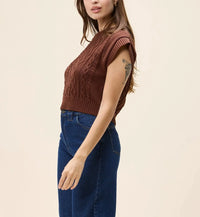 Cleobella Gigi Sweater Vest- Cocoa
